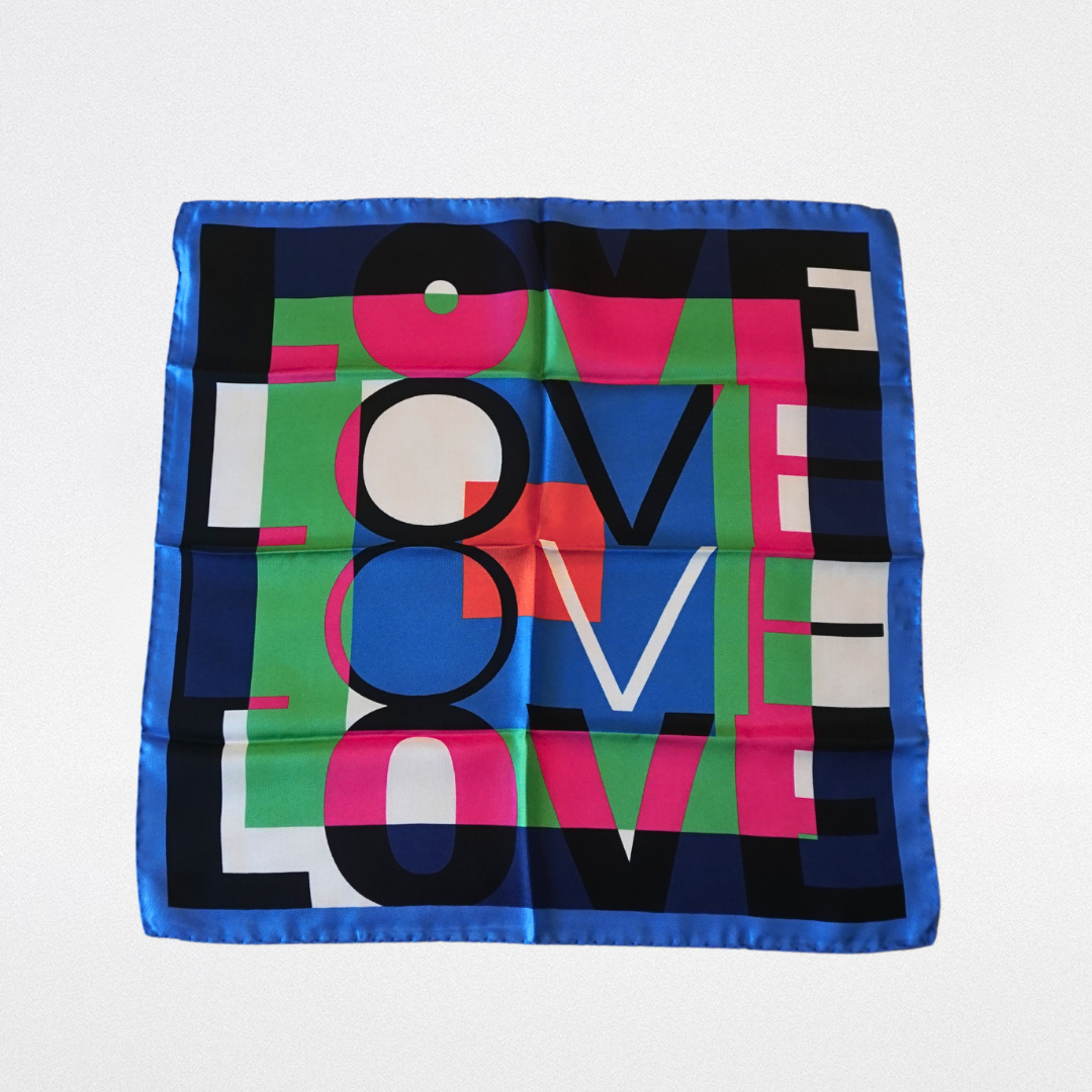 Mini foulard di seta Love