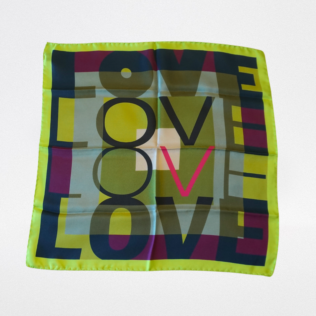 Mini foulard di seta Love