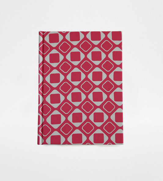 Libreta de Seda Estampado Geométrico "Rosa"