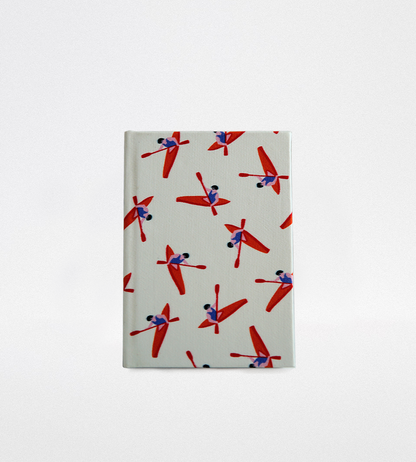 Geometric print silk notebook "Canoe"